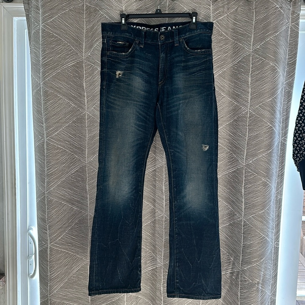 Express low rise boot cut 34x32 Rocco jeans